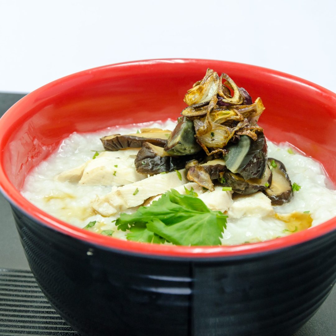 Chinese Style Chicken Porridge with Accompaniment